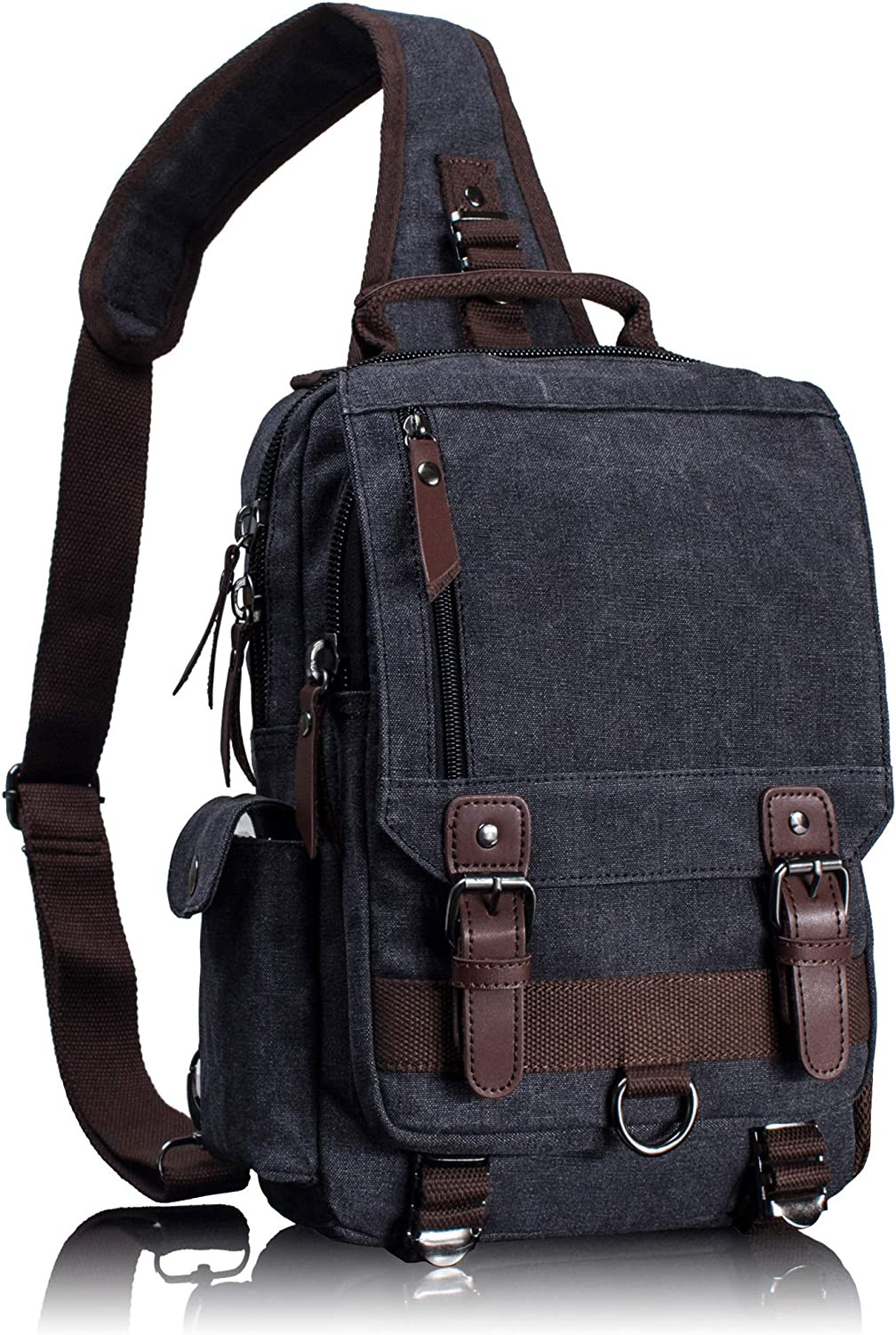 Retro Crossbody Bag Sling Bag Canvas Messenger Bag for Men Women Shoulder Bag
