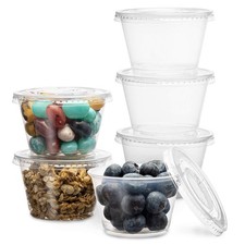 Condiment Sauce Cups with Lids, 4 Oz Portion, 200 Sets