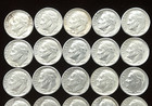 ROOSEVELT DIME~90% Silver~ROLL LOT of 50~1962-63-64 P-D MINT)~EF-NEAR-UNC. READ! — photo 2