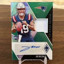 Joe Milton lll AUTO PATCH RC /49 2024 Panini Phoenix Rising Rookie Green Patch