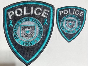 ARIZONA- 2 PATCH SET- ARIZONA STATE UNIV - SEX ASSAULT AWARENESS (HAT/SHOULDER)