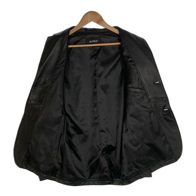 AVIREX Lamb Leather 2B Tailored Jacket Black 6121052 Size AVIREX Lamb Leather 2B Tailored Jacket Black 6121052 Size