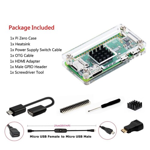 Raspberry Pi Zero 2 W Case Kit mit Raspberry Pi Zero 2 W Gehäuse Netzteil - Bild 3 von 8