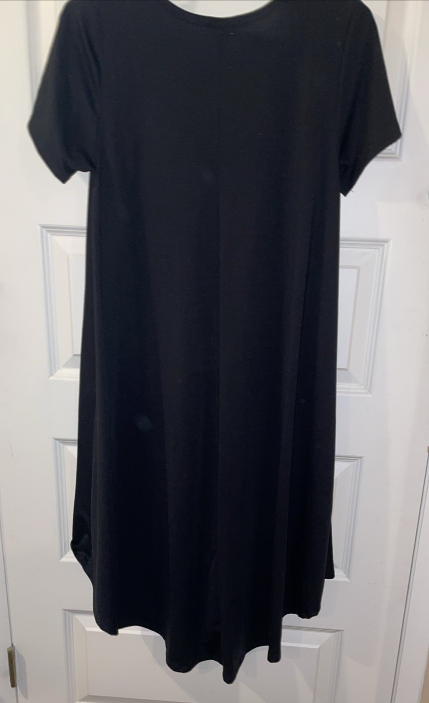 LulaRoe Size Xtra Small Black Solid Swing Carly D… - image 8