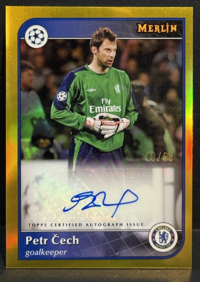 2024-25 Topps Merlin UCC Chelsea Legend Petr Cech Auto Gold