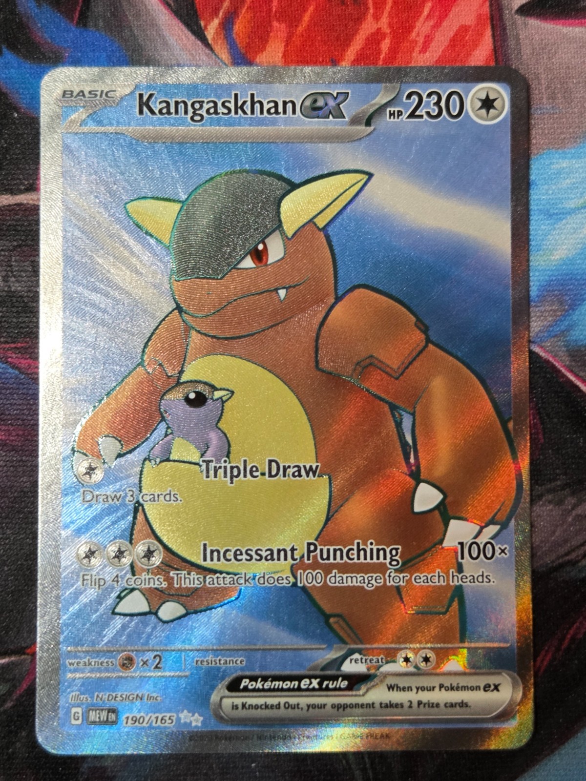 Kangaskhan Ex 190/165 S&V Mew: 151 | Ultra Rare, Full Art, Holo | Pokémon TCG
