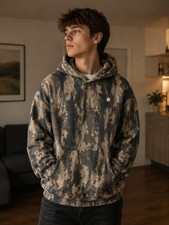 Hollister Men's Boxy Fit Camo Hoodie Size XS
