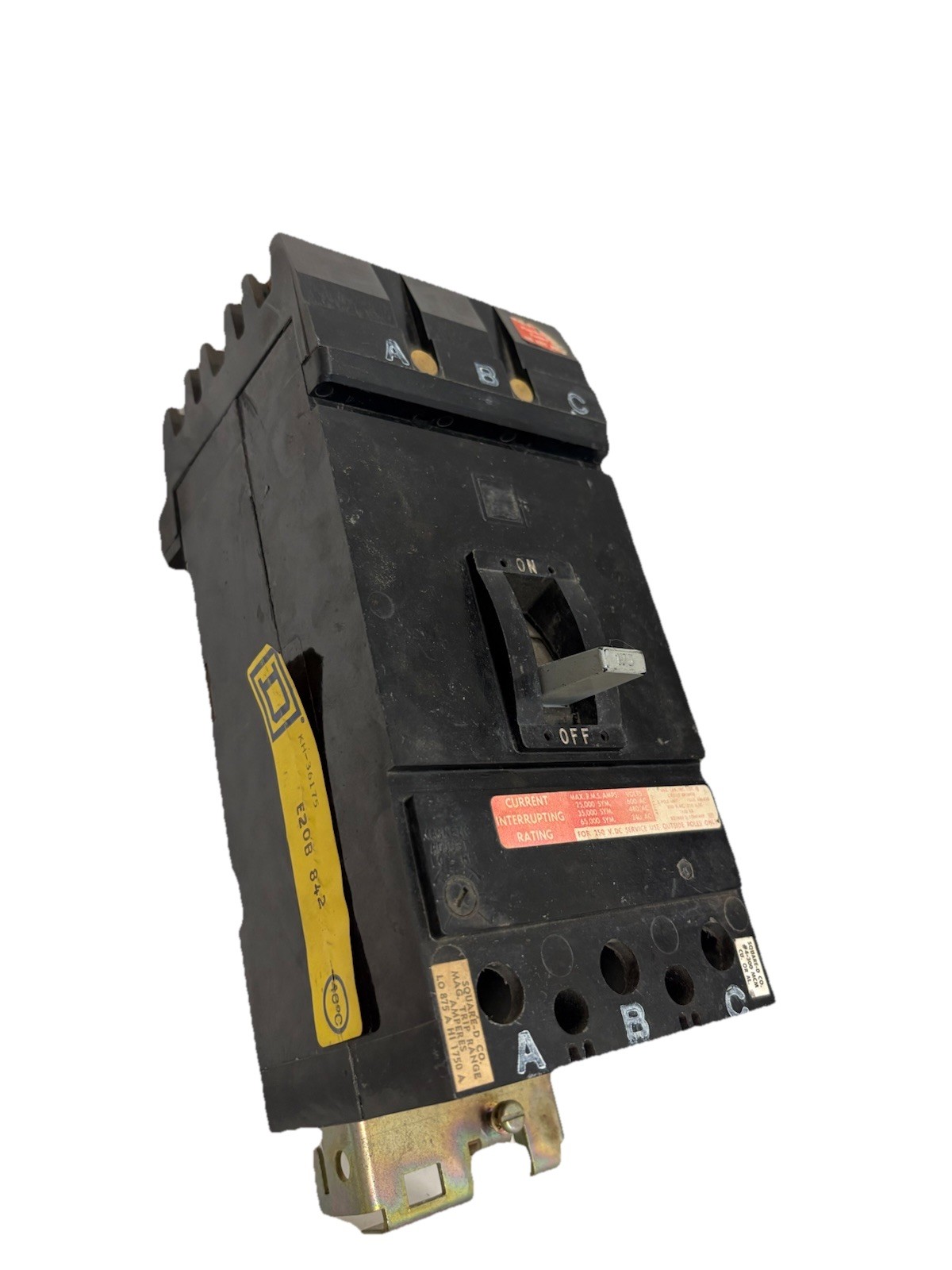 Square D KH-36175 3 Pole 175 Amp 600V Molded Circuit Breaker