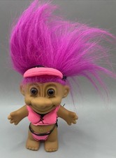 Vintage Russ Troll Doll Hot Pink Hair Bikini Bathing Suit Troll Doll