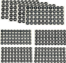 1-200 Vinyl Number Stickers 12 Sheets 1 Inch Waterproof Inventory Labels