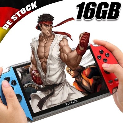 X12 Plus Handheld Spielkonsole 2700 Spiele 7'' Kinder Video Retro Game Consoles