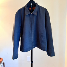 Red Kap Blue Work Jacket Zip Front Men  s XL made in USA 3JREJ