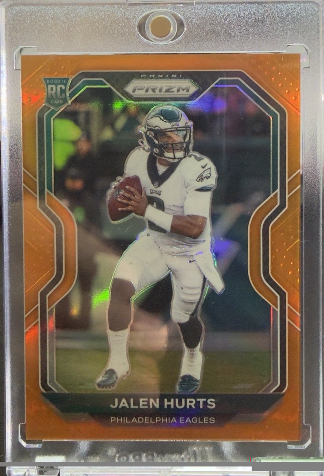Panini 2020 Prizm Jalen Hurts Eagles Rookie Orange Prizm #343 /249