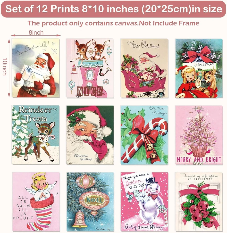 12 peças pôsteres de papel vintage dec - Imagem 2 de 4