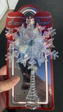 Clear Snowflake Christmas Tree Topper