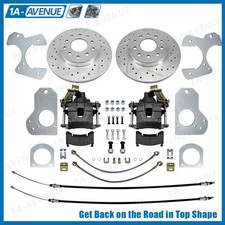 10 Bolt Rear Disc Brake Conversion Kit Drilled Rotor For G Body Camaro 1978-1988