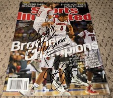 PEYTON SIVA LUKE HANCOCK SIGNED SPORT ILLUSTRATED LOUISVILLE BASKETBALL MAGAZINE