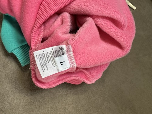 Felpa con cappuccio cane Spark Paws taglia grande rosa giallo - Foto 3 di 5