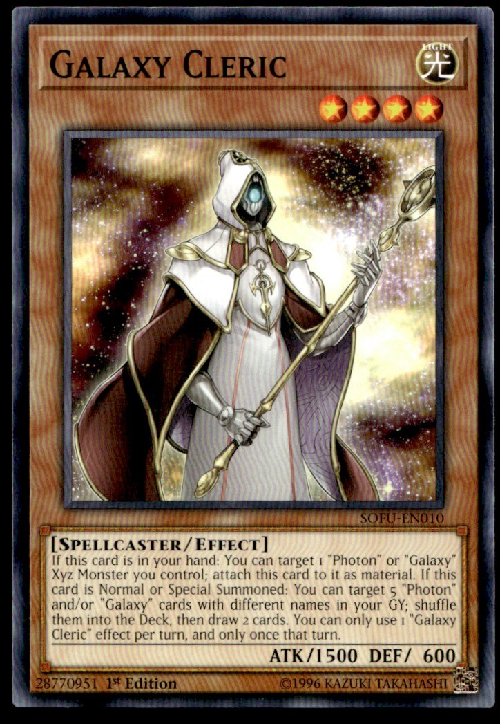 Galaxy Cleric - SOFU-EN010 - 1st Edition - YuGiOh 
