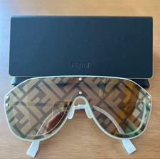 FENDI FF Sunglasses Fabulous Zucca Pattern Brown w/Case