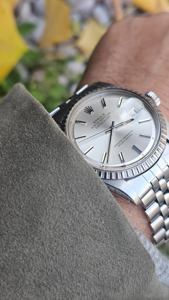 Vintage Rolex Datejust 1603 Silver Pie-Pan Dial Men's Automatic Watch 1977 - Image 4 of 4