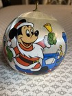 Vtg 1978 Hallmark Disney The Christmas Express Satin Ball Ornament Mickey Pluto — photo 1