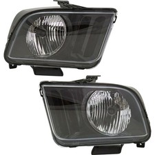 Headlight Clear Black Housing for Ford Mustang 2005-2006