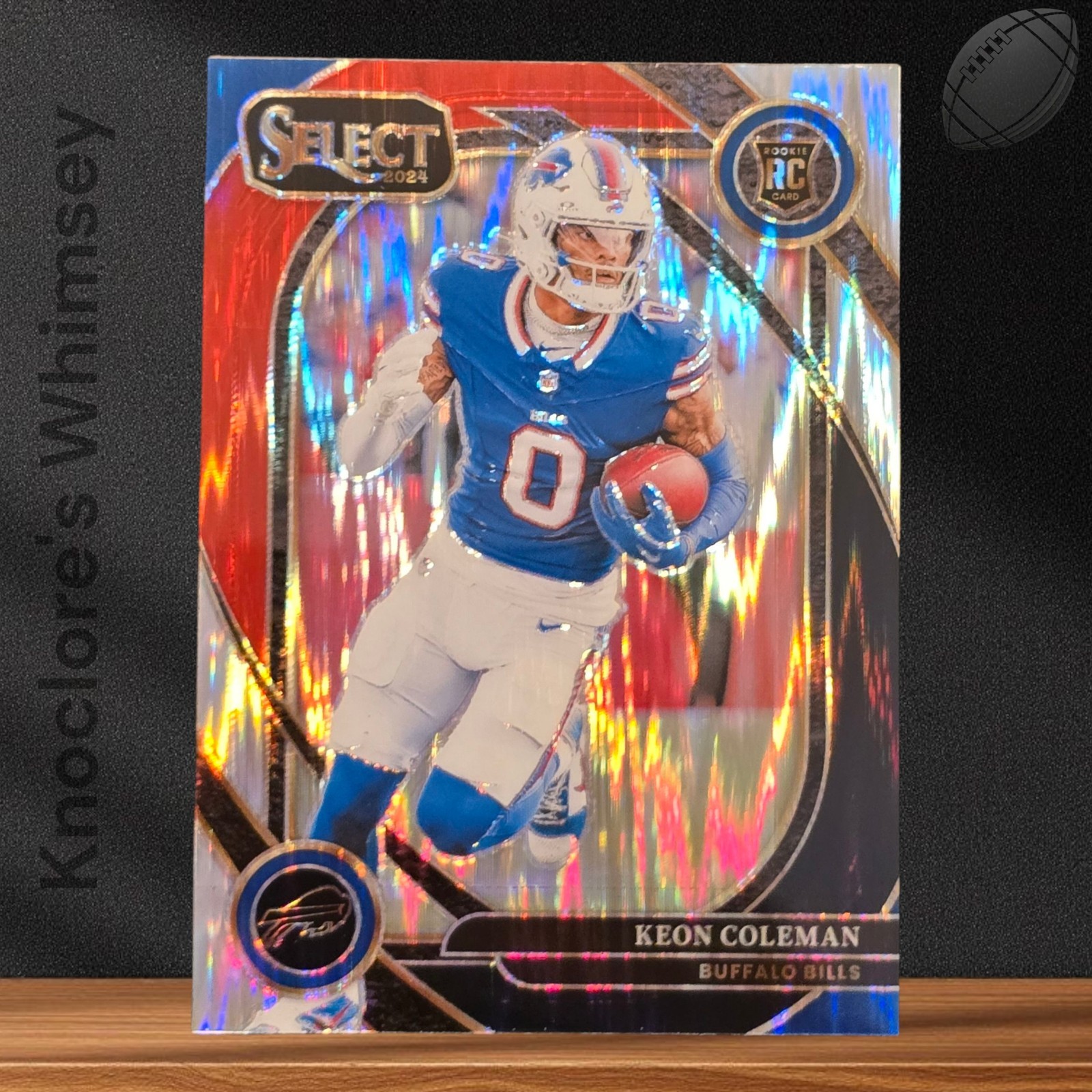 2024 Panini Select - Club Level Keon Coleman #280 Black & Red Shock Prizm (RC)