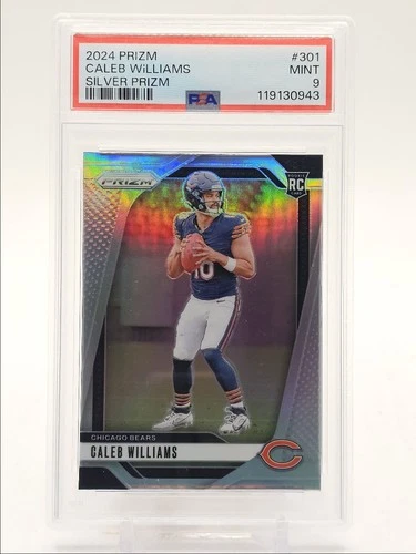 CALEB WILLIAMS 2024 PANINI PRIZM ROOKIE SILVER BEARS MINT RC PSA 9 Q0008