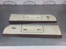 1974 Dodge Charger Se Upper Door Panel Trim Pair Parchment Woodgrain - Oem