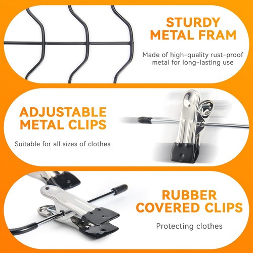 5 Tier Hangers with Clips - 5 Pack Saving Space Hangers with Adjustable Clips... - Picture 3 of 8