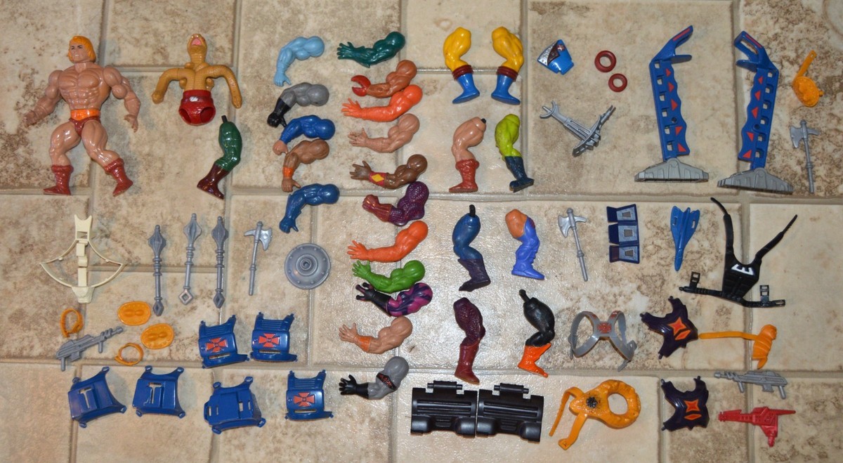 MOTU, He-Man figure and parts lot vintage masters of the universe