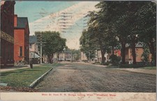 Main St From RR Bridge Westfield MA 1909 Smith Company Postcard