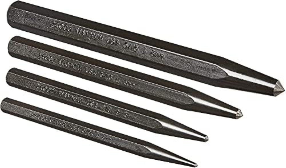 Mayhew Tools 62215 - Kit di punzoni centrali, 4 pezzi