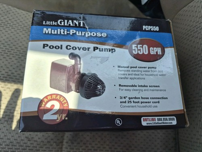 #ad LITTLE GIANT PCP 550 Pool Cover Pump Open Box Tested Working $84.99