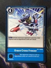 Digimon Card - Grace Cross Freezer BT1-100 - Bandai New Evolution Rare Foil