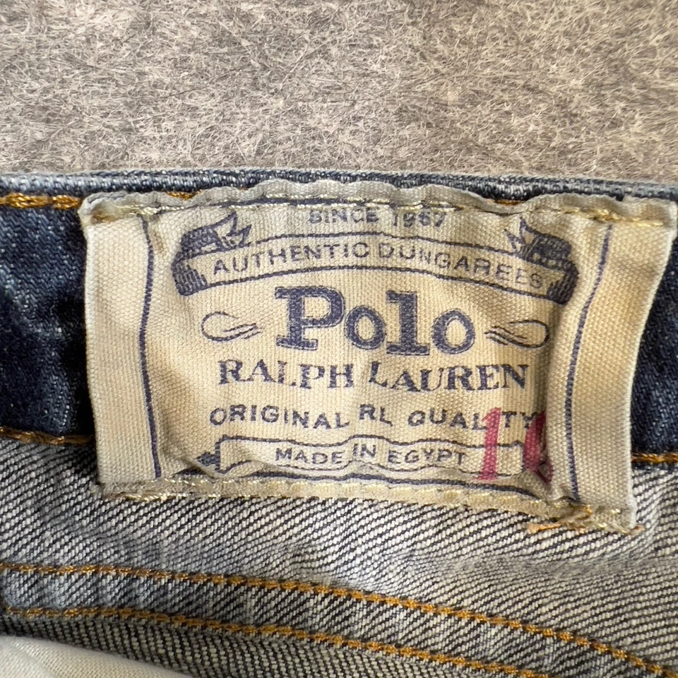 Calça Polo Ralph Lauren Jeans Masculina 16 Azul Clássica Perna Reta Casual 28x29* - Imagem 4 de 4