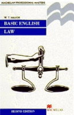 Basic English Law (Palgrave law masters), Major, W.T., Used; Good Book