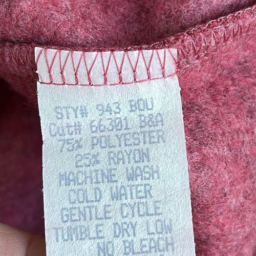 Sun Moda Rose Pink Jacket Womens Size Large Button Up Collar Rayon Polyester Bl - Picture 4 of 4