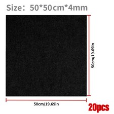 20x Carpet Tiles 5m2 Commercial Retail Office Home Shop Premium Flooring 50*50cm