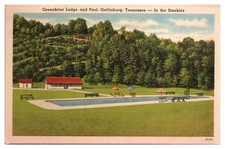 VTG Greenbrier Lodge and Pool, Gatlinburg, Tennessee Postcard
