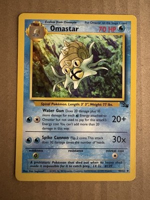 Pokemon - Fossil - Omastar 40/62 - Uncommon NM