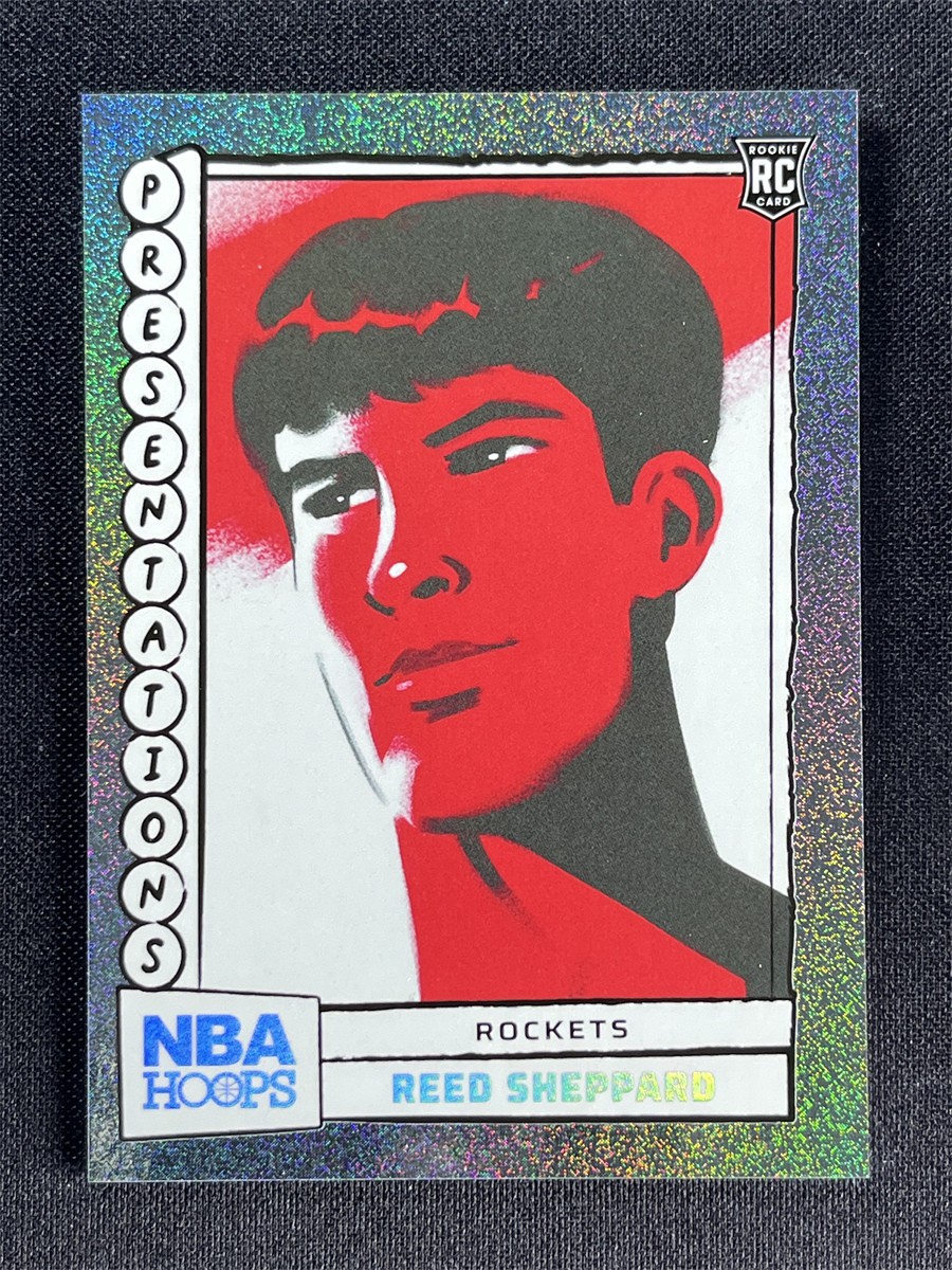 2024-25 Panini NBA Hoops Reed Sheppard #13 Presentations Foil RC Case Hit SSP
