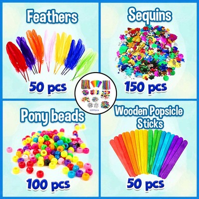 Art Supply Bastelbedarf für Kinder Pfeife Knopf Blätter Bibliothek Spielzeug Set