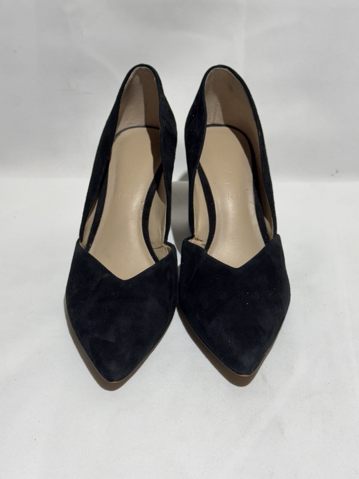 1.STATE Women’s Suede Pointed Toe Pumps Black Heels Size 6.5M Elegant Classic