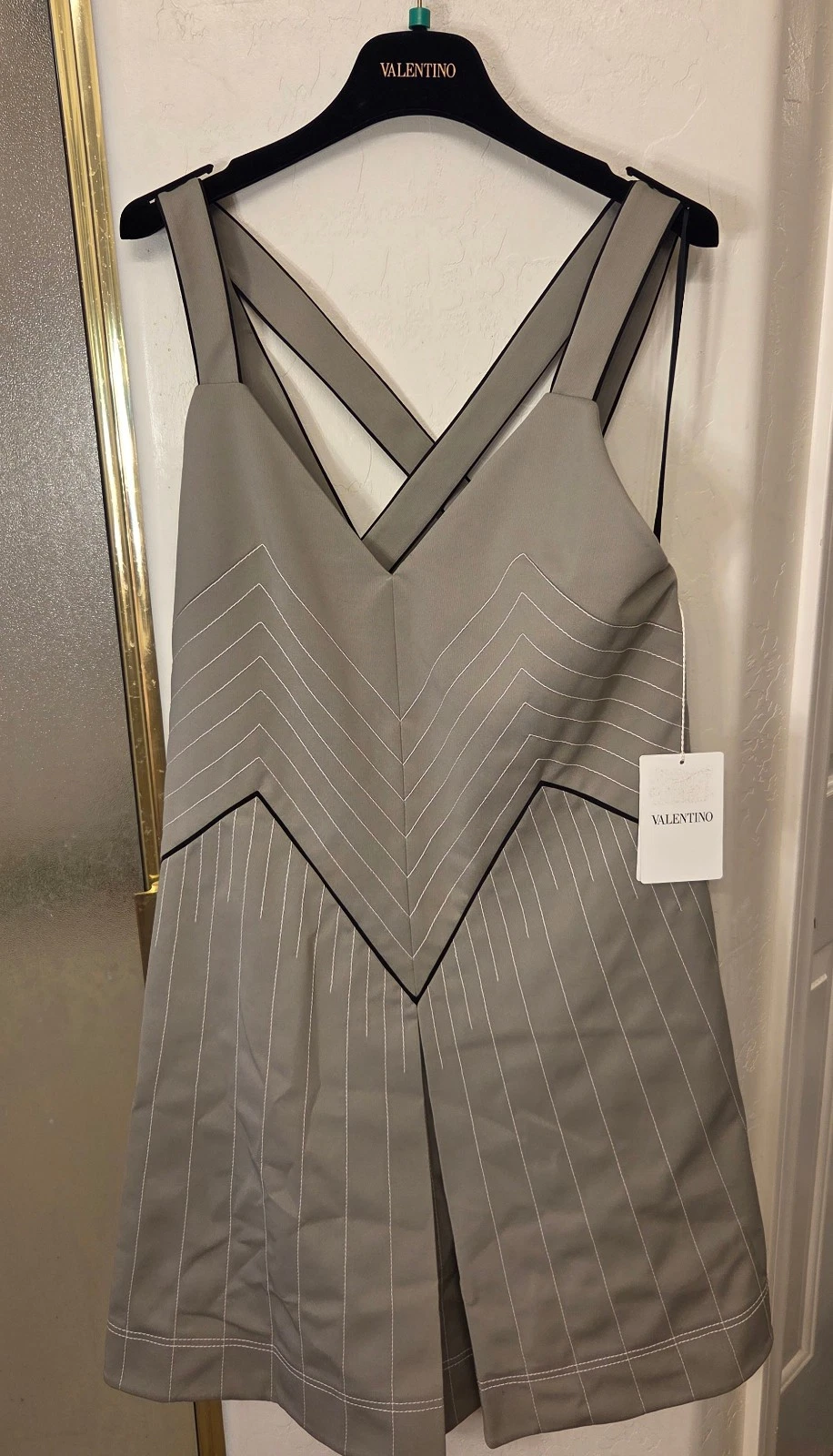 Valentino — New! Valentino Garavani 'Pleated' Stretch Ponte Dress 40 IT Medium US MSRP $2890