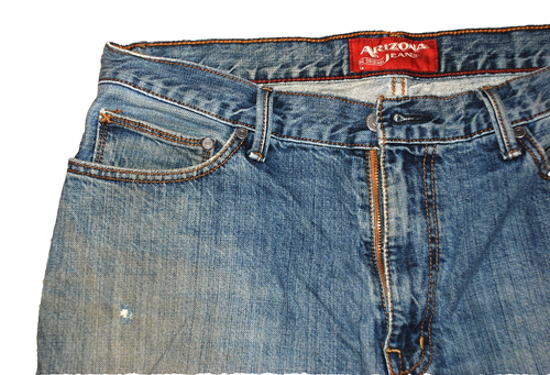 Pantalones de mezclilla para hombre Arizona azul relajados pierna recta aplastados desgastados 34x34 - Imagen 8 de 21