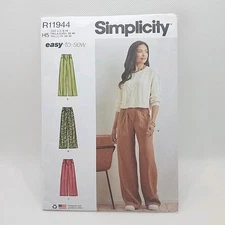 Simplicity 11944 / 9823 Misses' Wide Leg Pants Sewing Pattern Size 6-14 Uncut