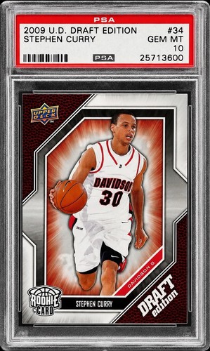 2009 UD Draft Edition #34 Stephen Curry RC PSA 10 Gem Mint Warriors Rookie 🔥