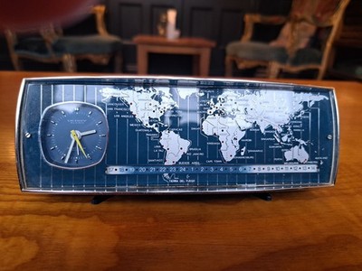 Rare Vintage Derby Swissonic DAC 272 World Time Alarm Clock - 1970s Swiss Design